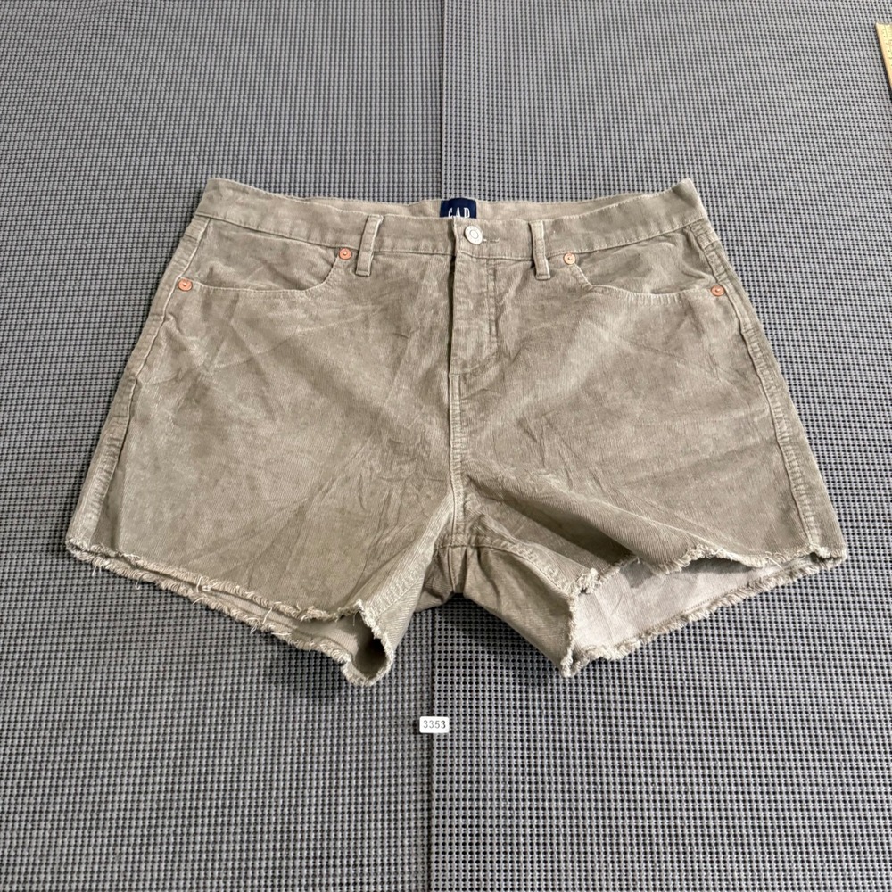 GAP Womens Tan Corduroy Raw Hem Shorts Size 12